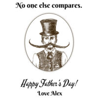 "No one else Compares." Father's Day pre-decorated custom - Craft Basics American Flour Sack Towel - 28" x 29" Design