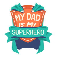 "Dad is my Superhero" Pre-decorated custom - Craft Basics American Flour Sack Towel - 28" x 29" Design