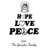  Personalized Hope Love Peace Tree Design
