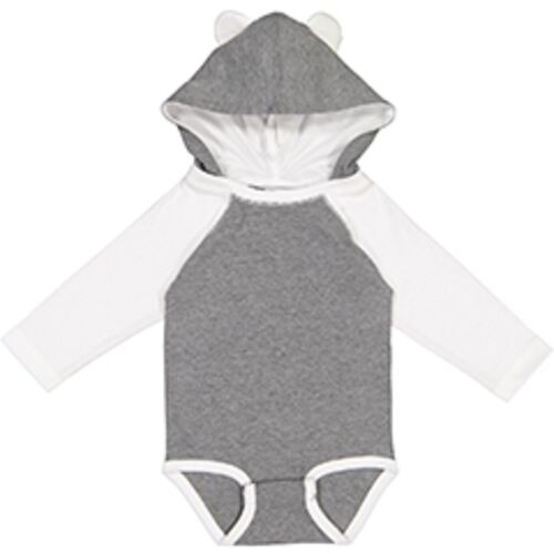 Infant Long Sleeve Fine Jersey Bodysuit With Ears Thumbnail