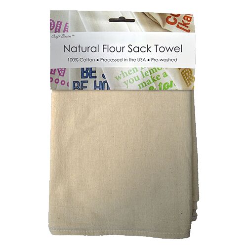 Crafts Basics Premium Natural Flour Sack Towel - 22" x 36" Thumbnail