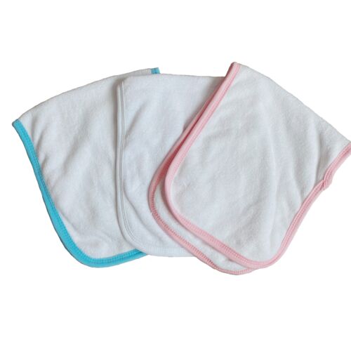 2-Ply Terry Colored Trim Baby Burp Cloth Thumbnail