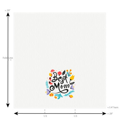 "Best Mom" Pre-Decorated Custom - Craft Basics American Flour Sack Towel - 28" x 29" Thumbnail