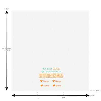 "Promoted to Grandma" Pre-Decorated Custom - Craft Basics American Flour Sack Towel - 28" x 29" Thumbnail