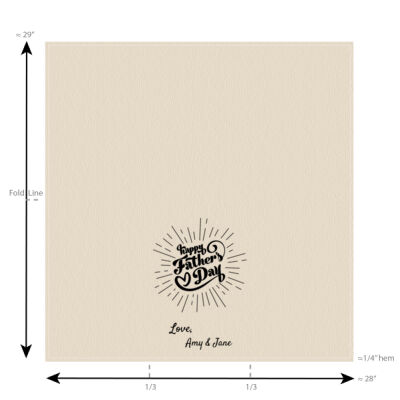 "Happy Father's Day" Pre-Decorated Custom - Crafts Basics Natural Flour Sack Towel - 28" x 29" Thumbnail