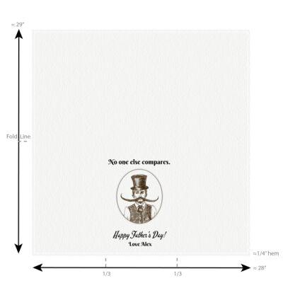 "No one else Compares." Father's Day pre-decorated custom - Craft Basics American Flour Sack Towel - 28" x 29" Thumbnail