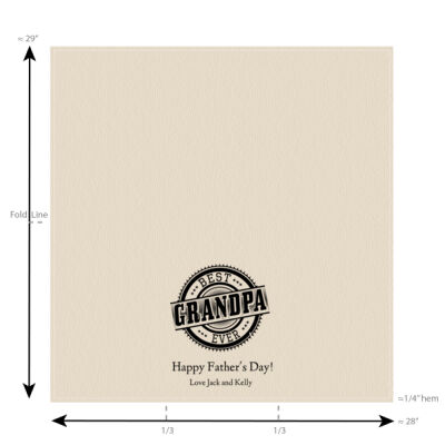 "Best Grandpa Ever" Pre-Decorated Custom - Crafts Basics Natural Flour Sack Towel - 28" x 29" Thumbnail