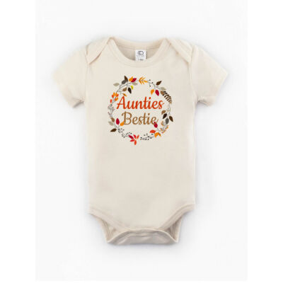 Aunties Bestie - Organic Baby Onesie Short Sleeve by Colored Organics Thumbnail