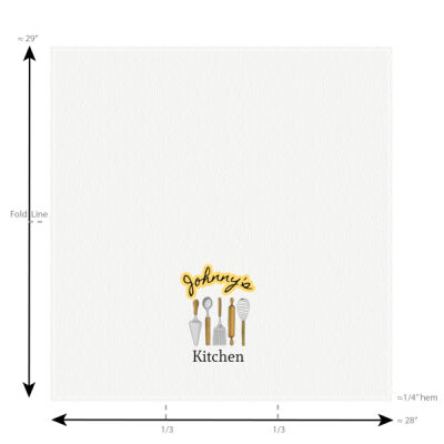 Personalized Kitchen Tea Towel - Craft Basics American Flour Sack Towel - 28" x 29" Thumbnail