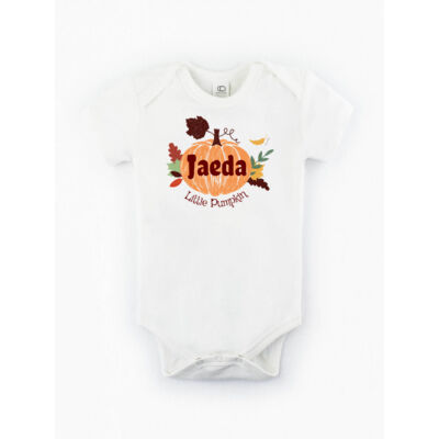 " Personalized Little Pumpkin" Organic Onesie Thumbnail
