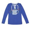 Women's Fine Jersey Lace-Up Long Sleeve T-Shirt Thumbnail