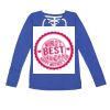 Women's Fine Jersey Lace-Up Long Sleeve T-Shirt Thumbnail
