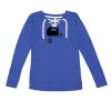 Women's Fine Jersey Lace-Up Long Sleeve T-Shirt Thumbnail