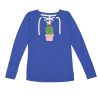 Women's Fine Jersey Lace-Up Long Sleeve T-Shirt Thumbnail
