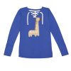 Women's Fine Jersey Lace-Up Long Sleeve T-Shirt Thumbnail