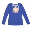 Women's Fine Jersey Lace-Up Long Sleeve T-Shirt Thumbnail