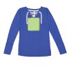 Women's Fine Jersey Lace-Up Long Sleeve T-Shirt Thumbnail