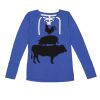 Women's Fine Jersey Lace-Up Long Sleeve T-Shirt Thumbnail